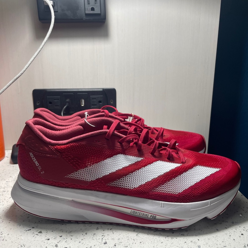 Adidas Adizero SL 2 Indiana University Hoosiers Red White Running Shoes JQ0242